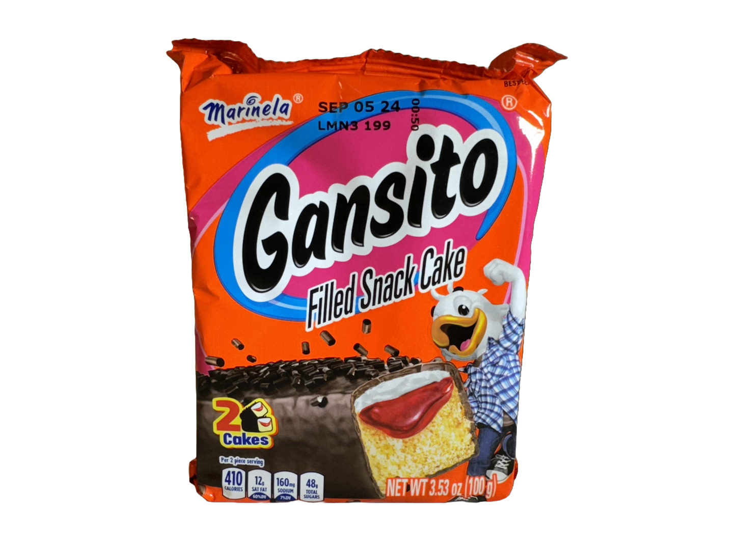 Marinela Gansito Strawberry Filled Snack Cake, 3.53 oz