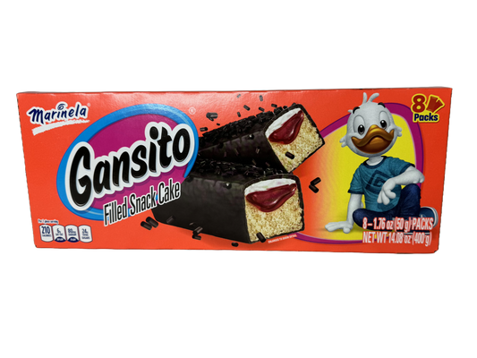 Marinela Gansito Strawberry And Crème Filled Snack Cakes With Chocolate Coating, 14.08 oz