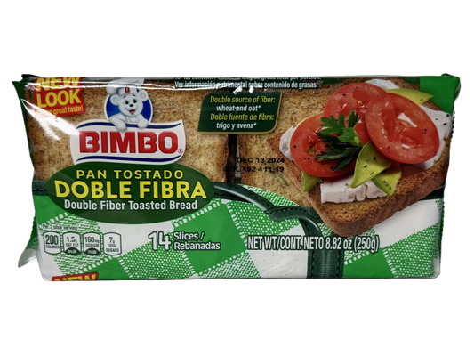 Bimbo Pan Tostado Doble Fibra Toasted Bread, 8.82 oz