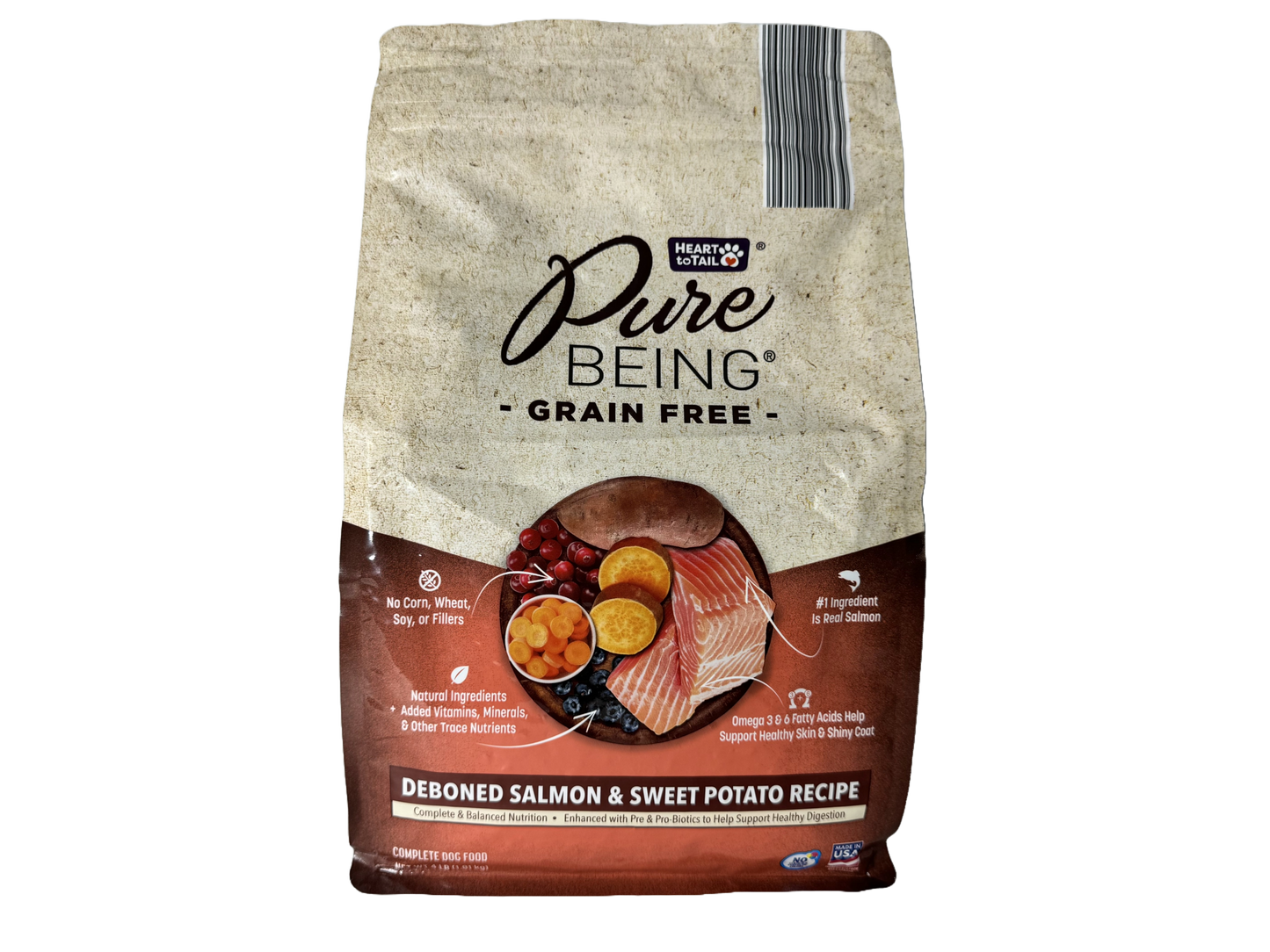 Pure Being Salmon and Sweet Potato Premium Grain Free Dog Food, 4 lb