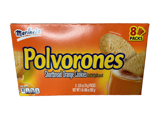 Marinela Polvolrones Shortbread Orange Cookies, 20.88 oz