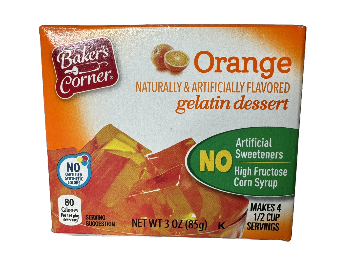 Baker's Corner Orange Gelatin, 3 oz