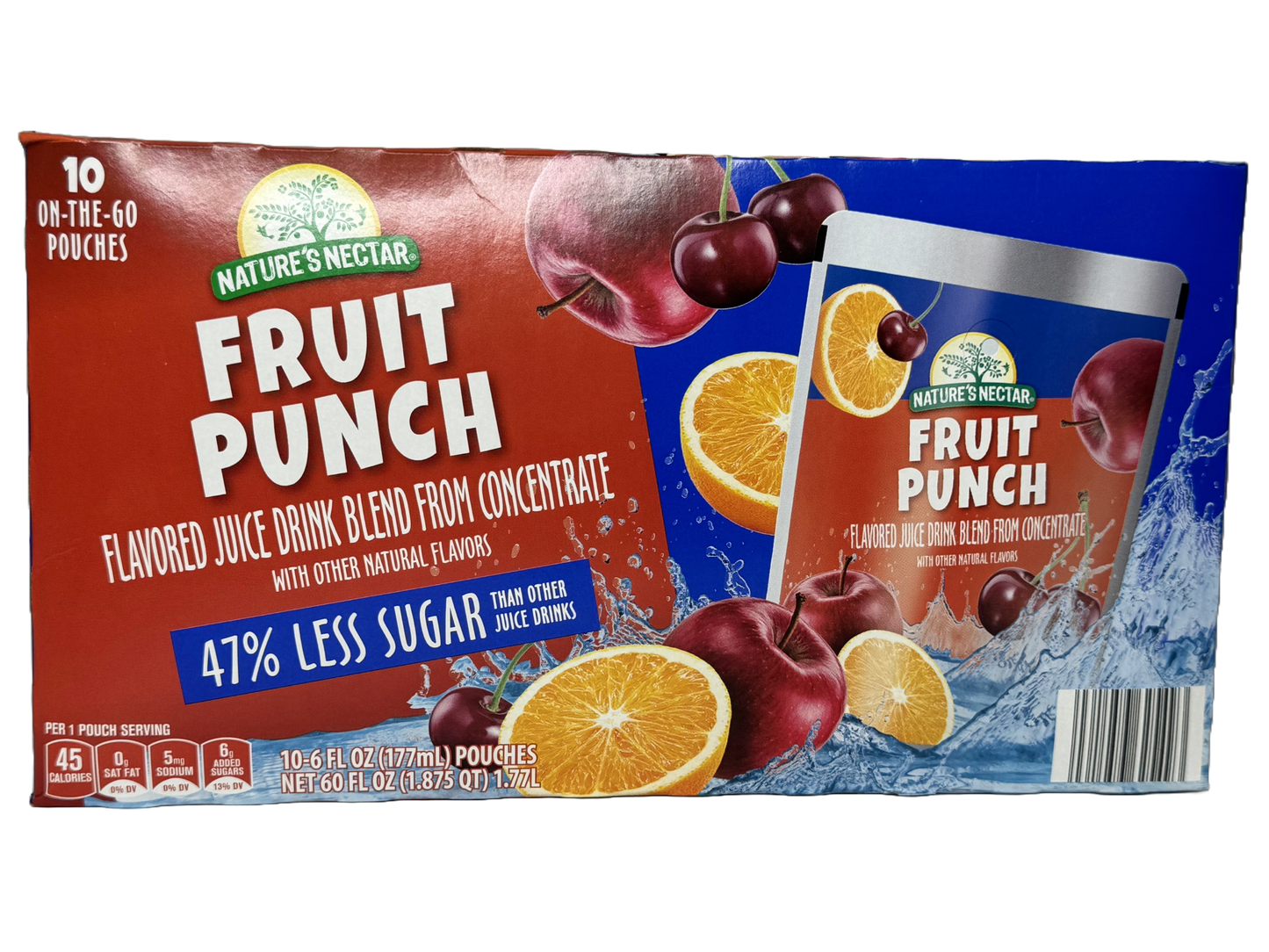 Nature's Nectar Fruit Punch Juice, 10 count/ 60 fl oz