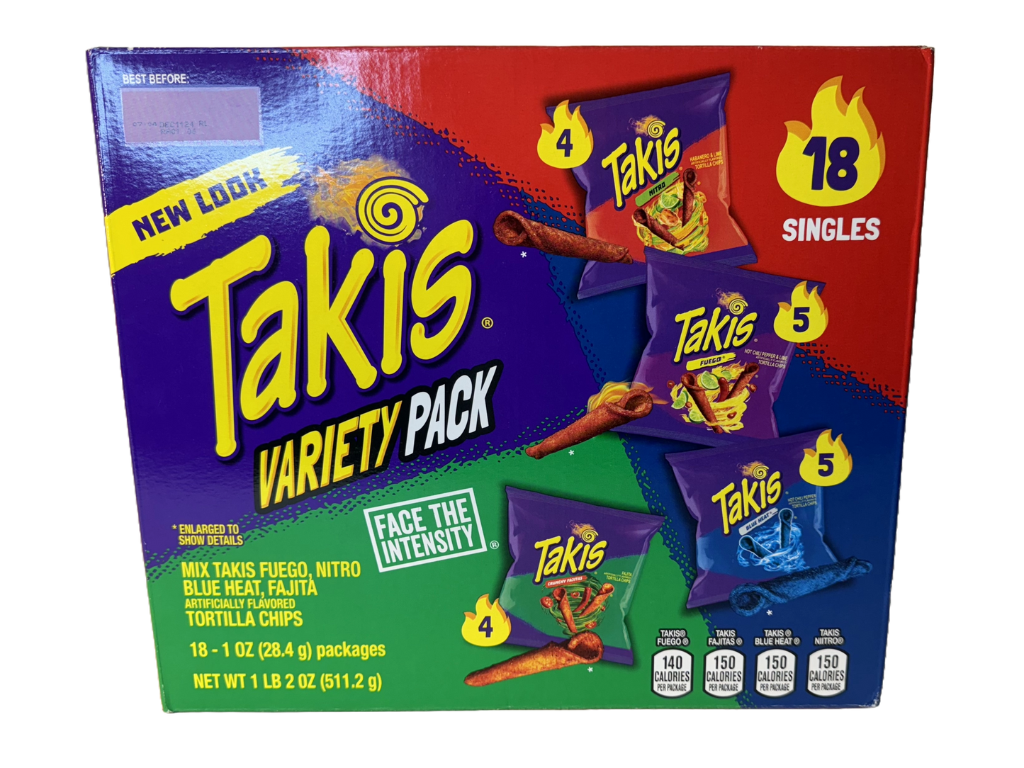 Takis Variety Pack Chips, 18 Packs/ 1 lb 2 oz