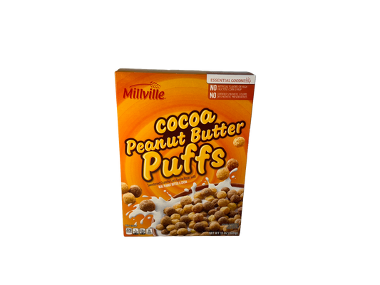 Millville Cocoa Peanut Butter Puffs Cereal, 13 oz