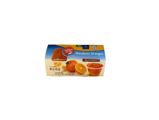 Lunch Buddies Mandarin Orange Gel Cups, 4 Pack