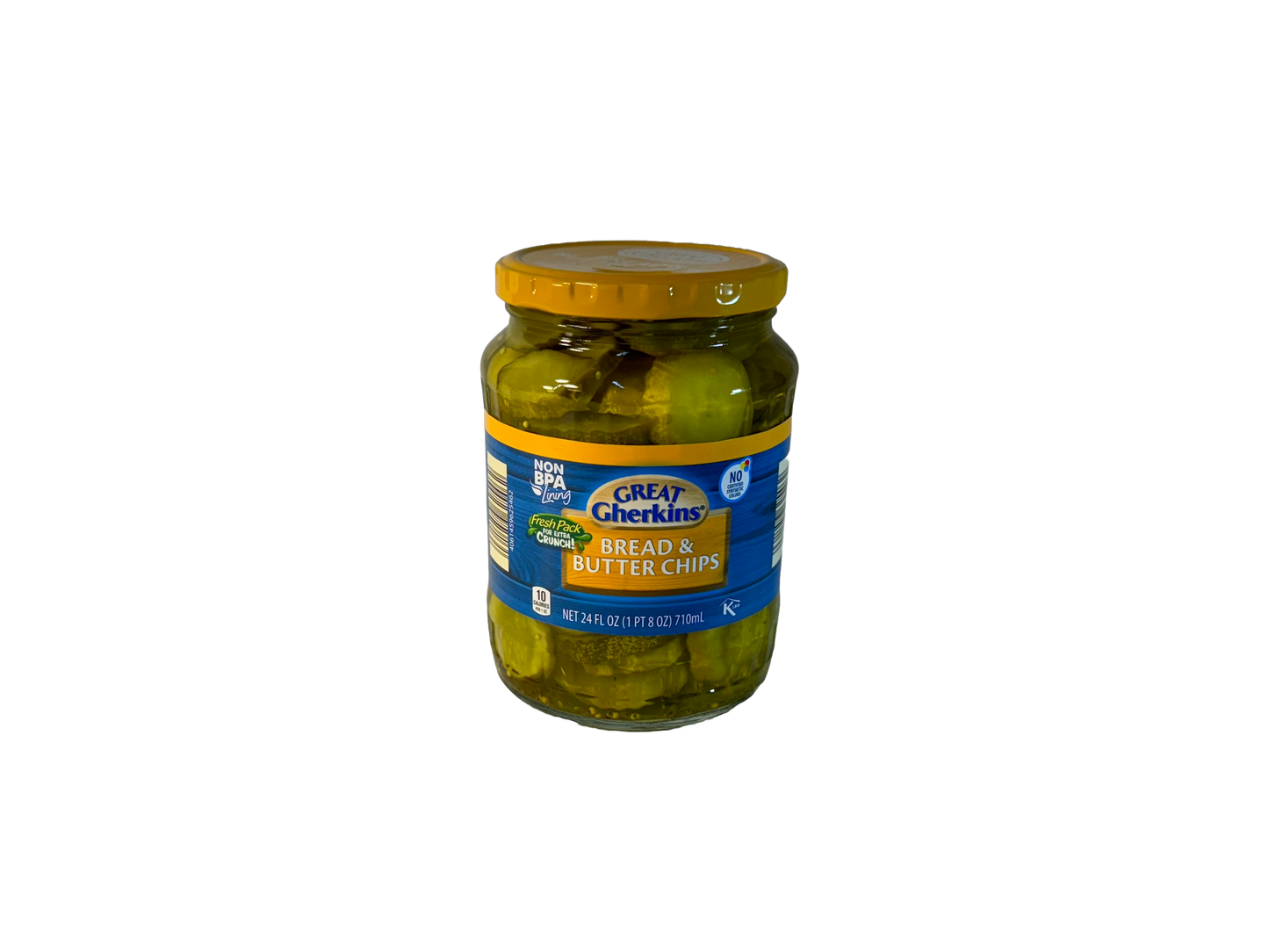 Great Gherkins Sweet Bread and Butter Pickle Chips, 34 fl oz