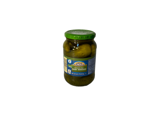 Great Gherkins Kosher Baby Whole Dill Pickles, 16 oz