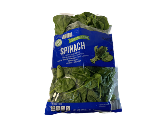 Little Salad Bar Flat Leaf Spinach, 8 oz