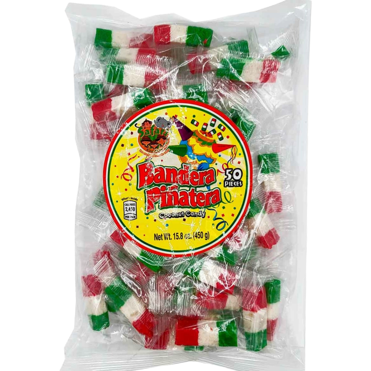 Bandera Pinatera Coconut Mexican Candy, 50 Pieces